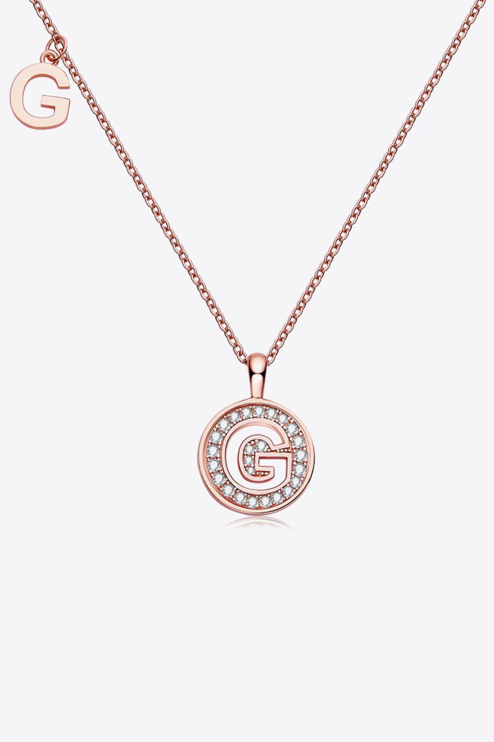 Moissanite A to J Pendant Necklace Carauana Store