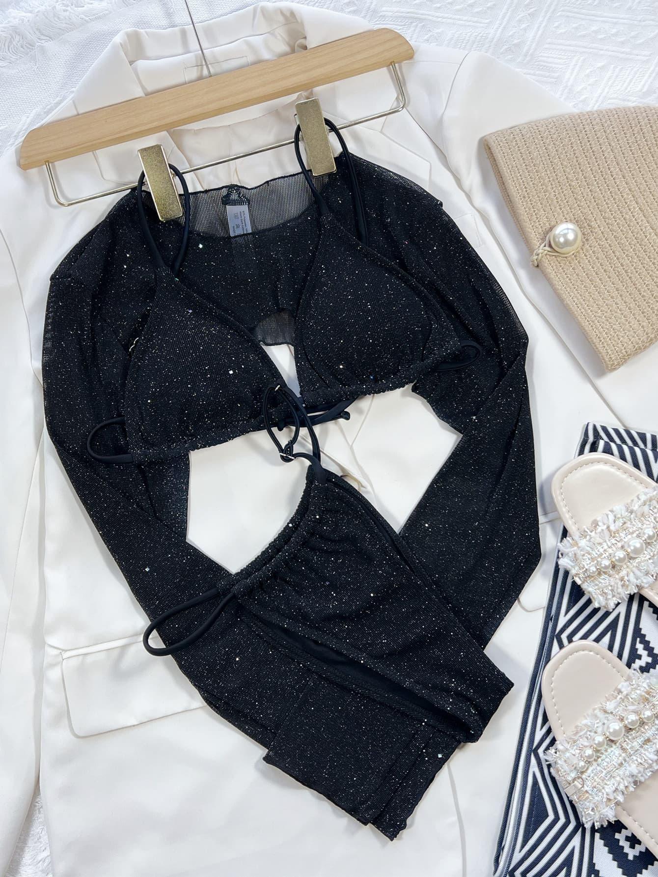Glitter Three-Piece Swim Set Carauana Store