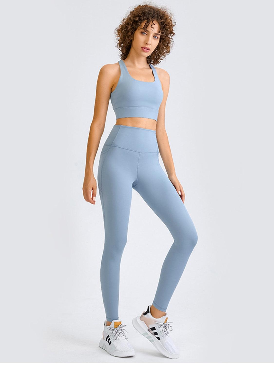 Double Take Square Neck Racerback Cropped Tank Carauana Store
