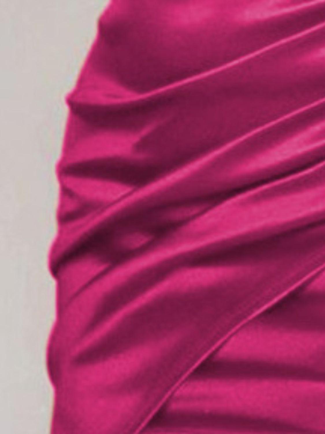 Ruched Spaghetti strap Wrap Dress Carauana Store