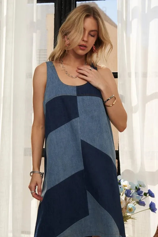 ADORA Pin Stripes Ruffled Mini Dress