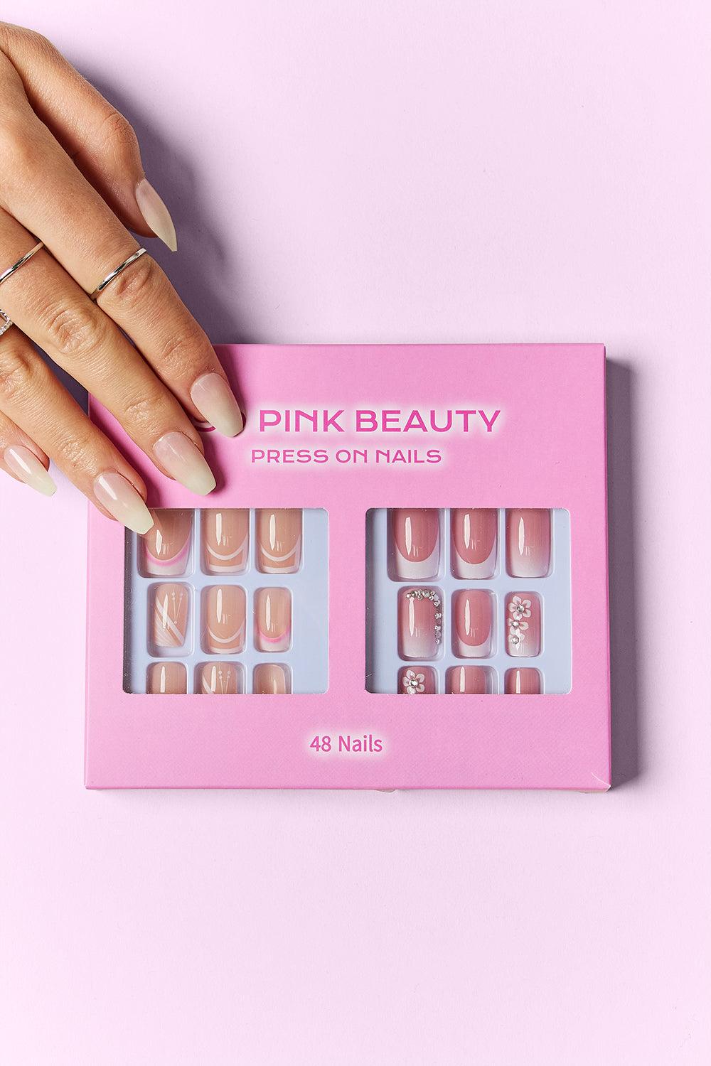 SO PINK BEAUTY Press On Nails 2 Packs Carauana Store