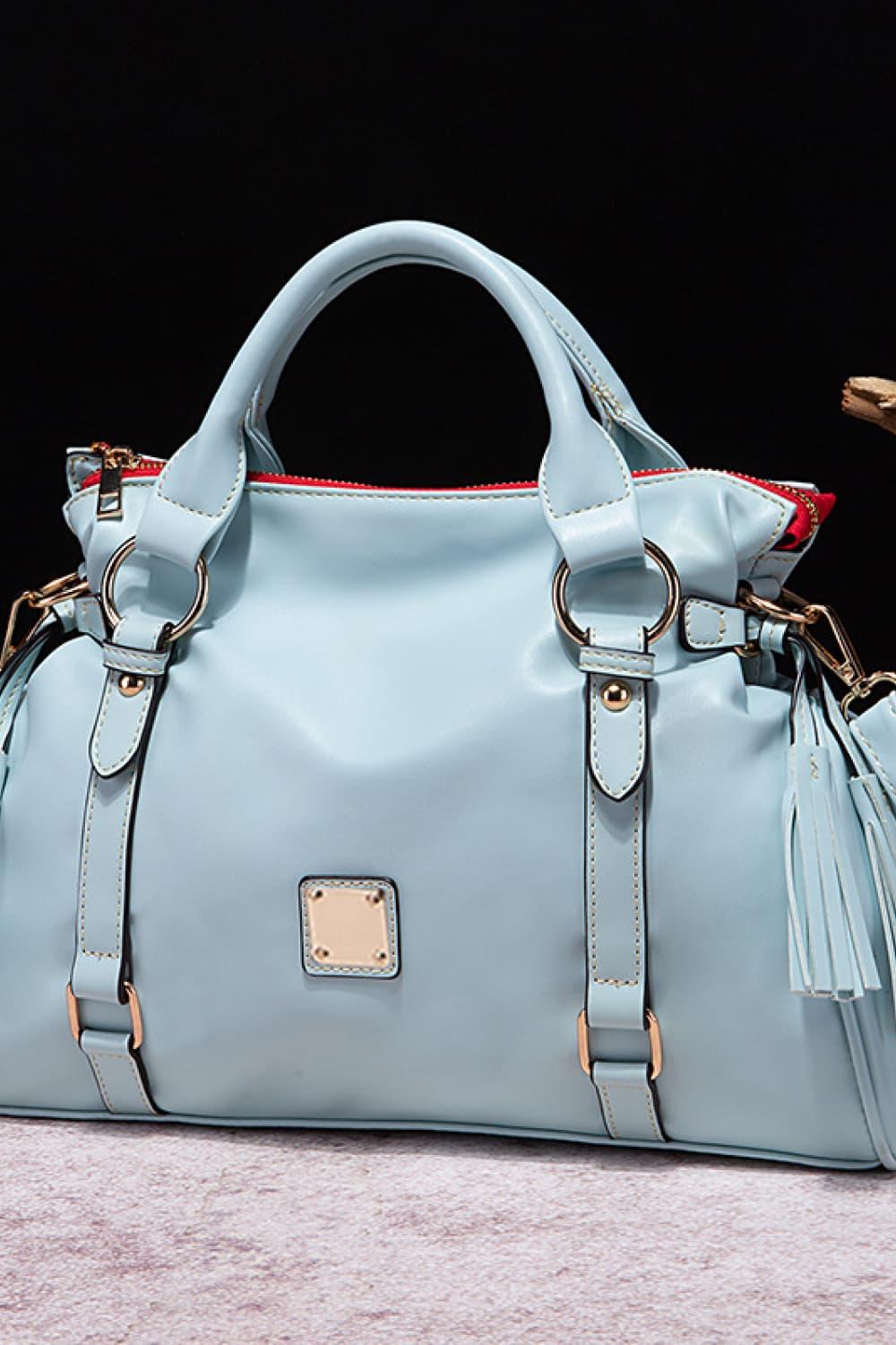 PU Leather Handbag with Tassels Carauana Store