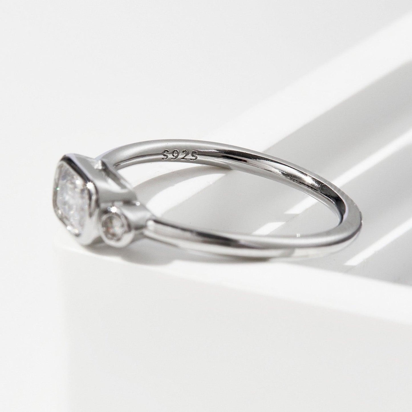 925 Sterling Silver Geometric Zircon Ring Carauana Store