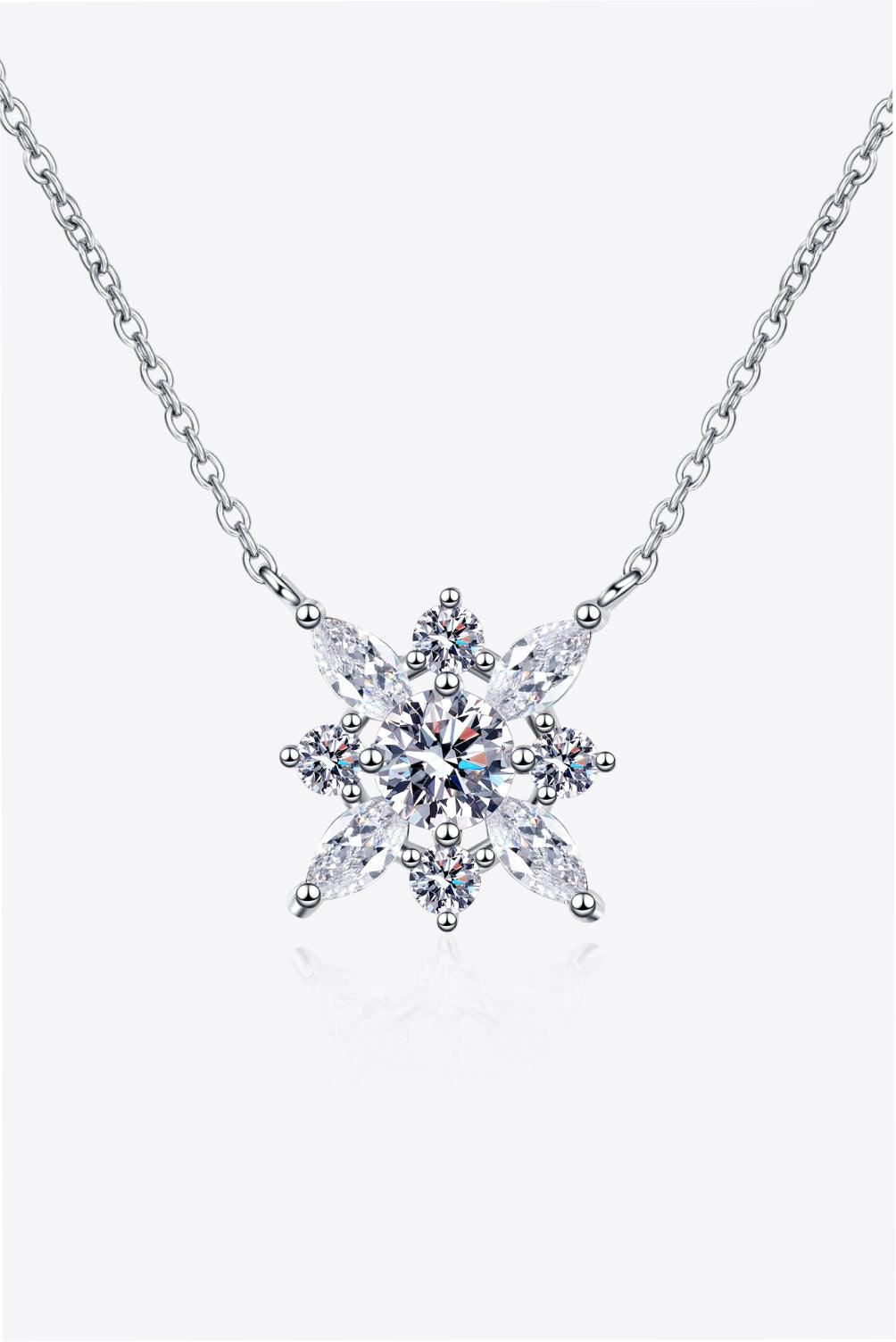 Moissanite Rhodium-Plated Necklace