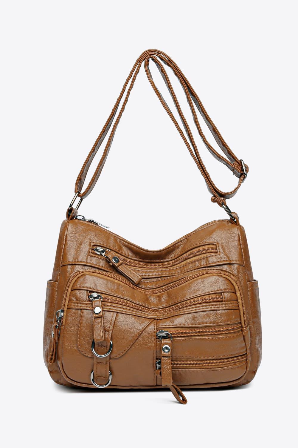 Multi-Pocket PU Leather Crossbody Bag Carauana Store
