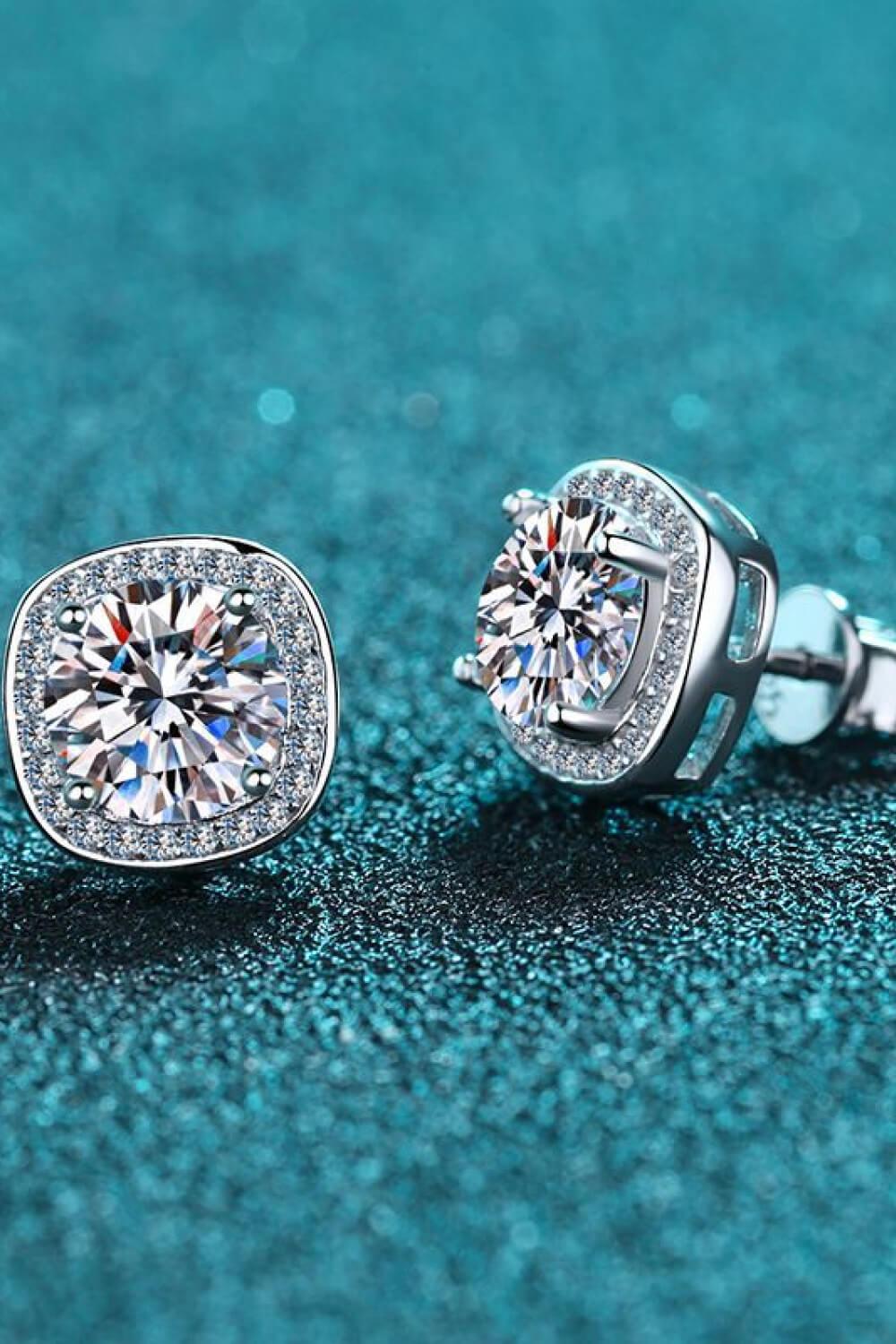 Let Me Love You 1 Carat Moissanite Stud Earrings Carauana Store