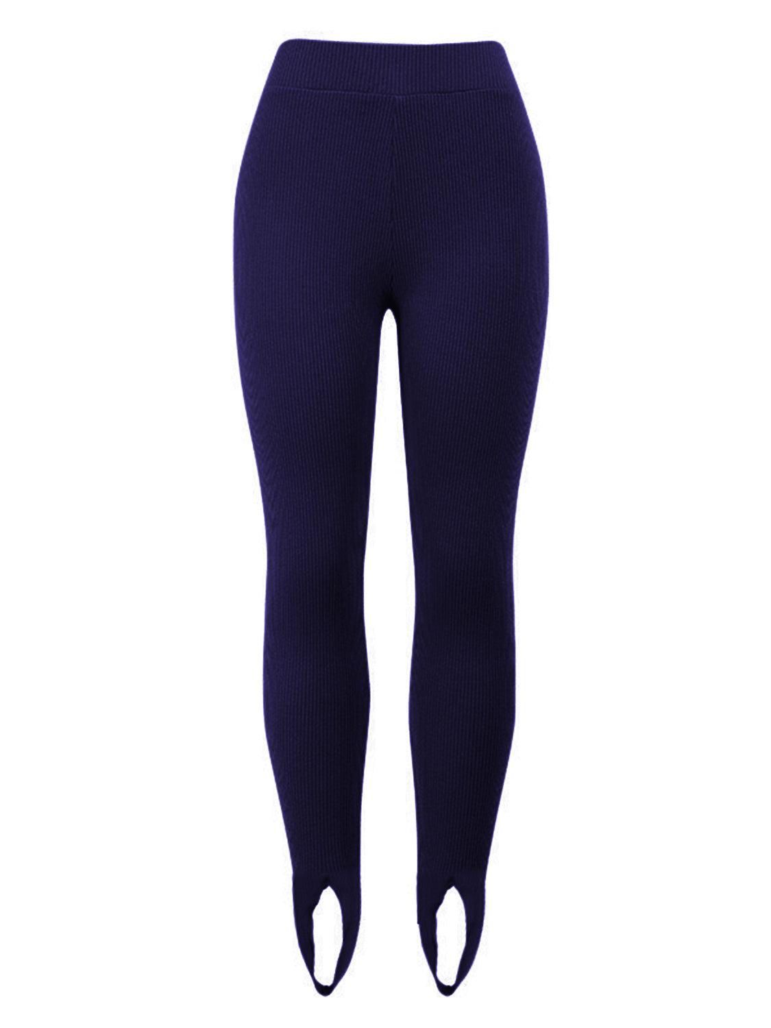 Ribbed Mid Waist Leggings Carauana Store