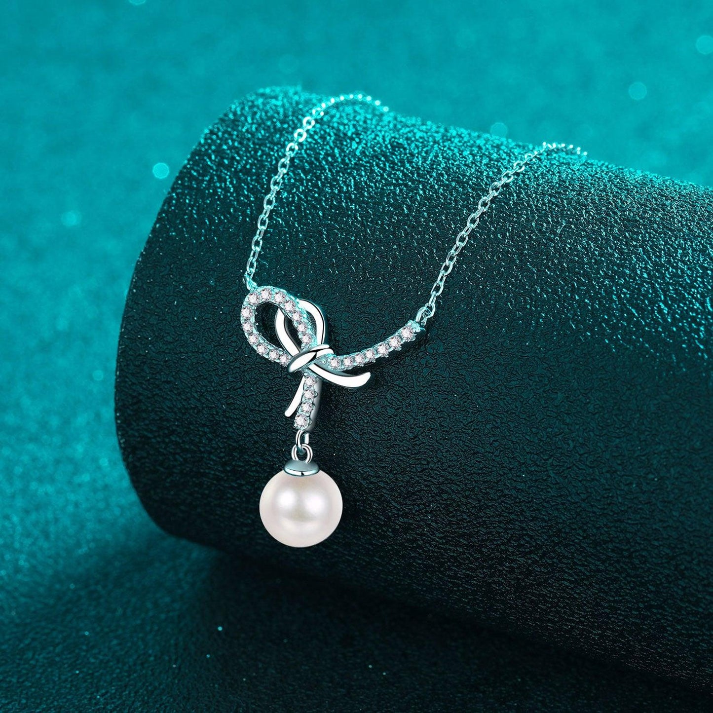 Natural Pearl Pendant Moissanite 925 Sterling Silver Necklace Carauana Store