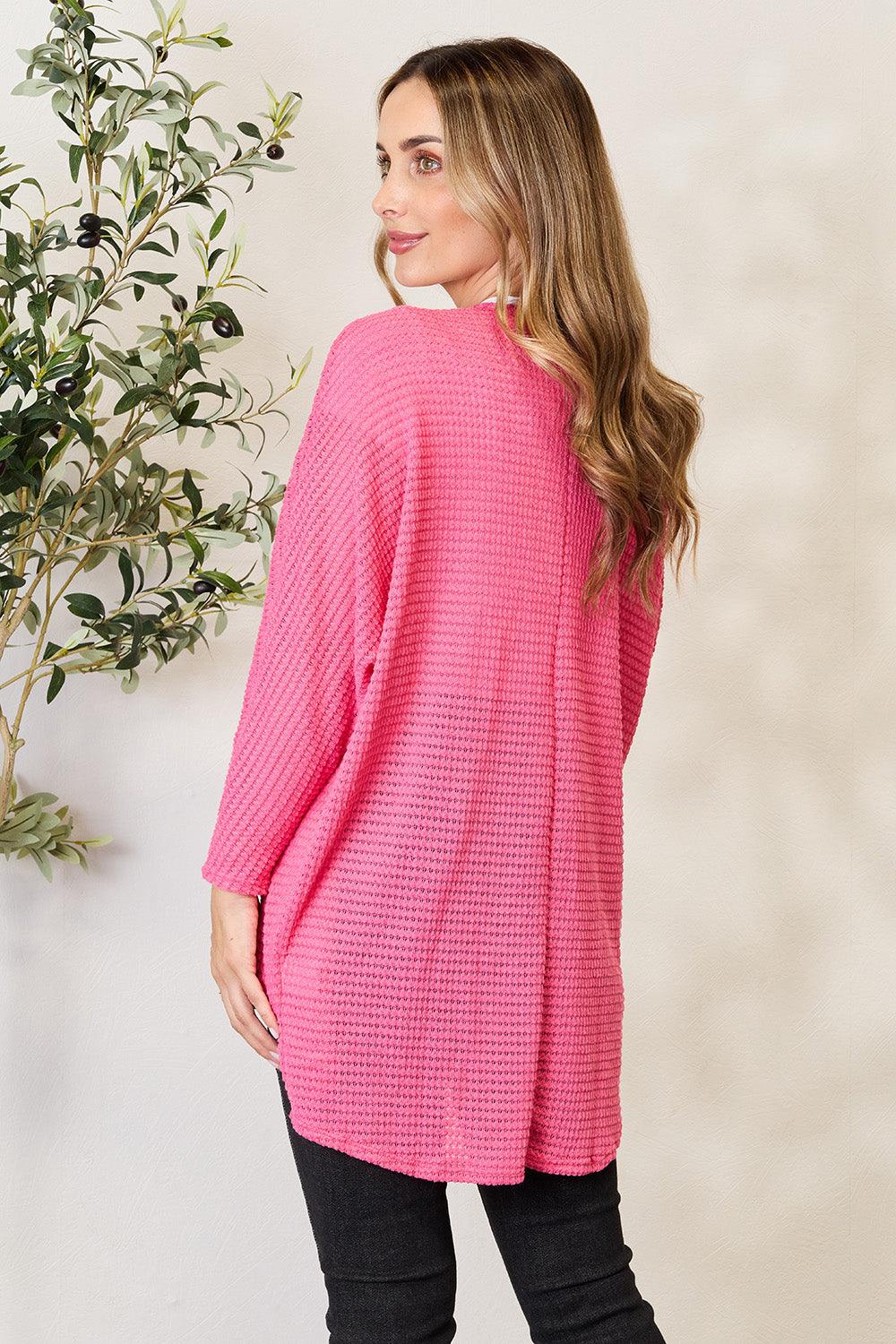 Heimish Full Size Open Front Long Sleeve Cardigan Carauana Store