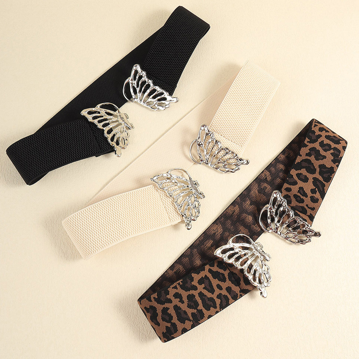 Butterfly Alloy Buckle Elastic Belt Carauana Store