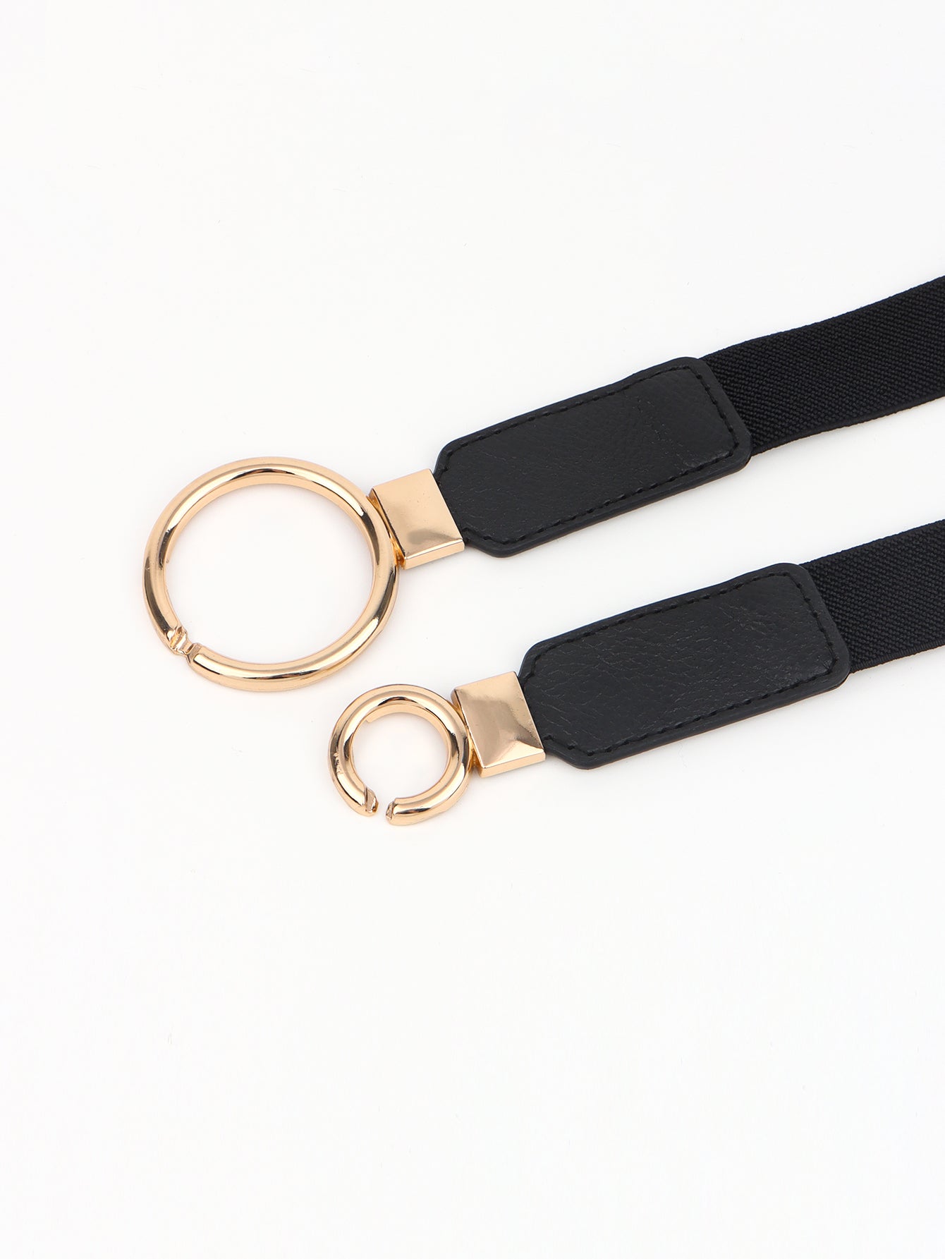 Double Ring Buckle Elastic PU Belt Carauana Store