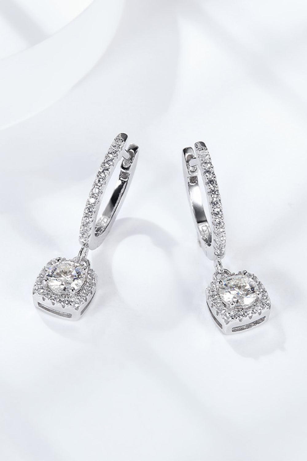 Adored Moissanite Huggie Drop Earrings Carauana Store