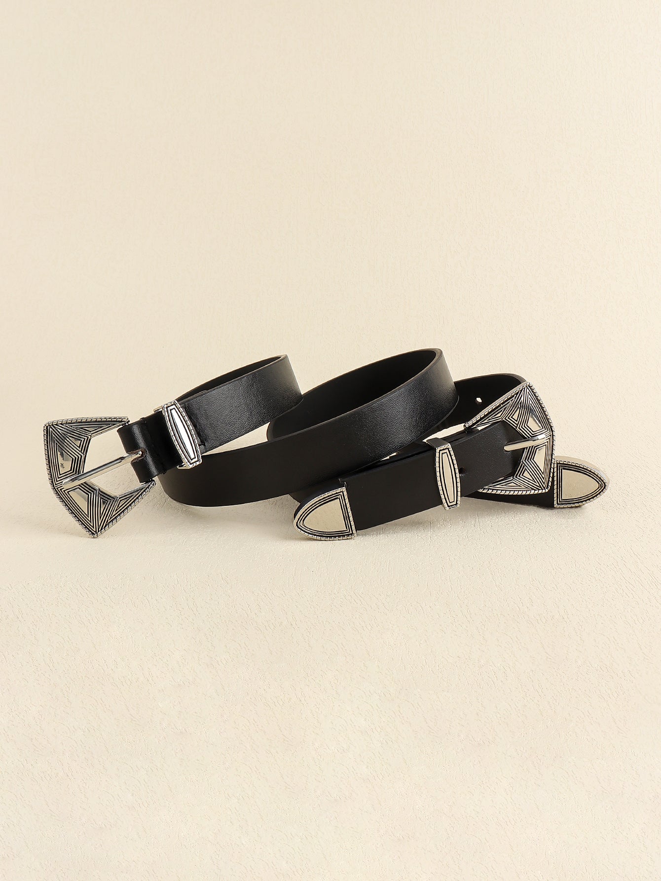 Double Buckle PU Leather Belt Carauana Store