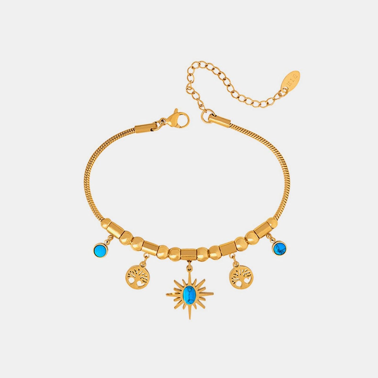 Gold-Plated Titanium Steel Charm Bracelet Carauana Store