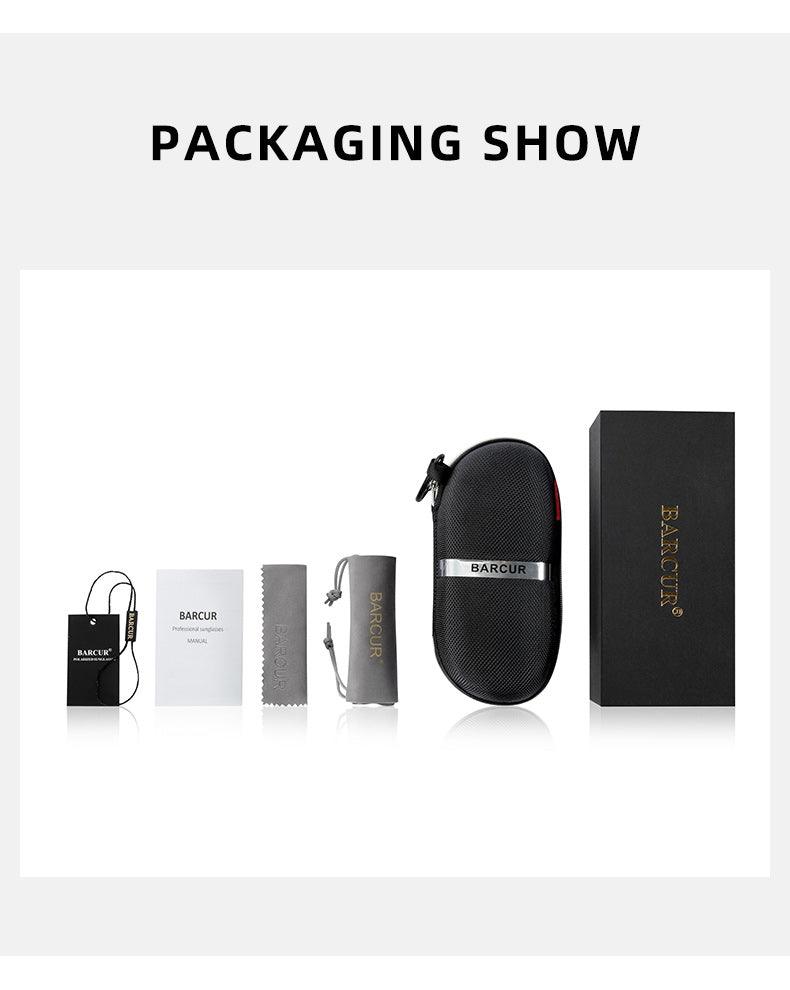 BARCUR Polarized Glasses Bamboo Wood Carauana Store