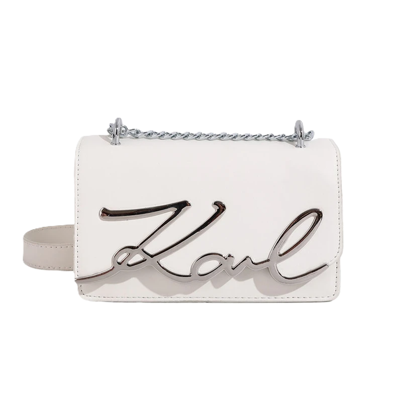 White CaRaUaNa Karl Clutch Bag