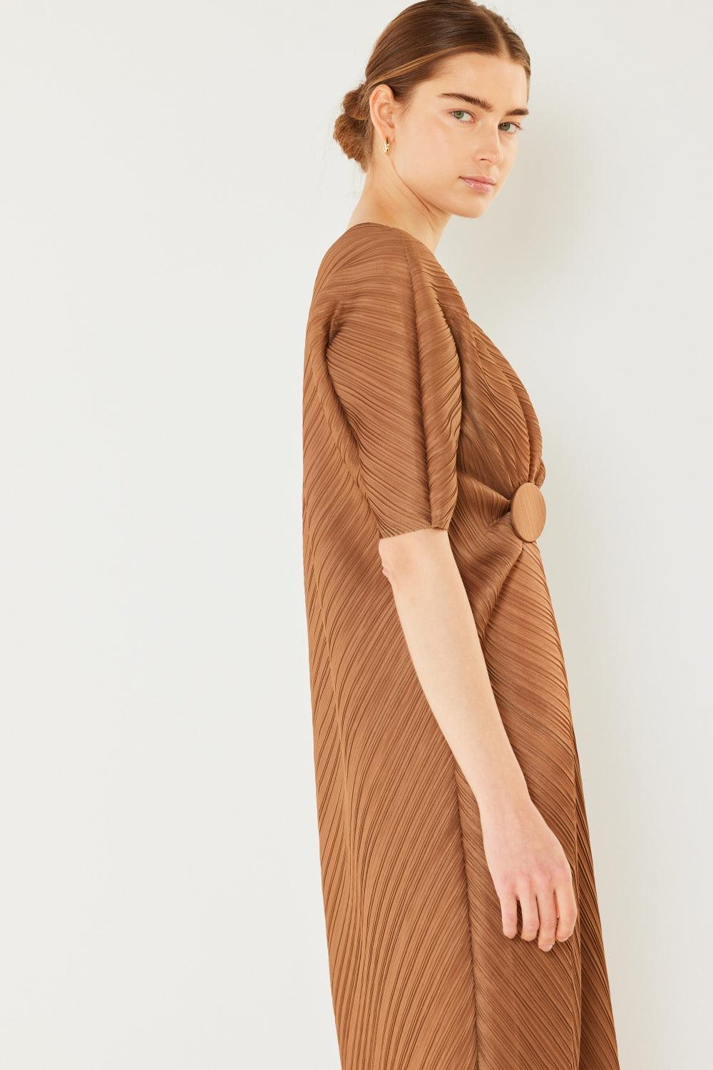 Marina West Swim Pleated Dolman Sleeve Dress Carauana Store