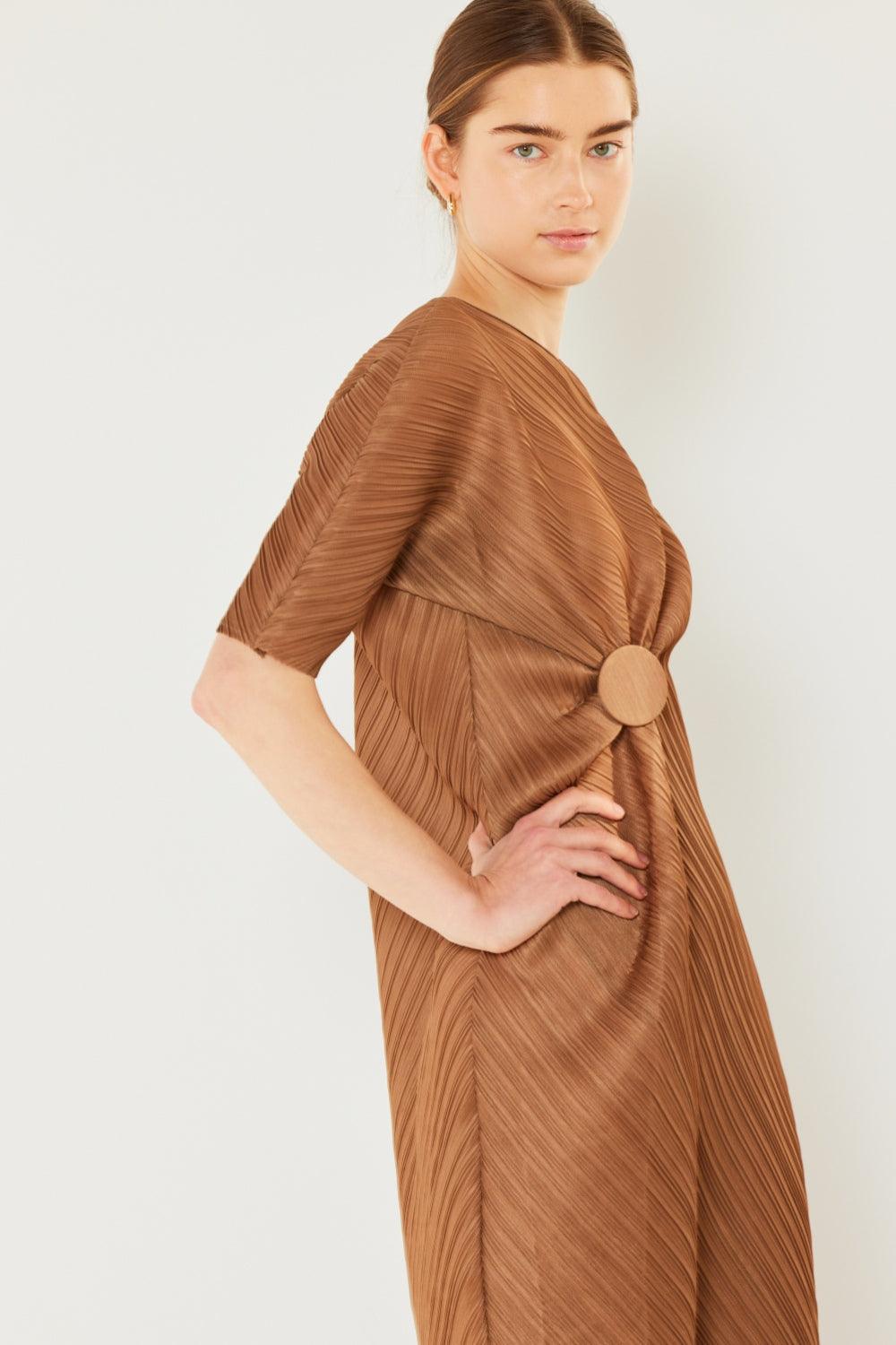 Marina West Swim Pleated Dolman Sleeve Dress Carauana Store