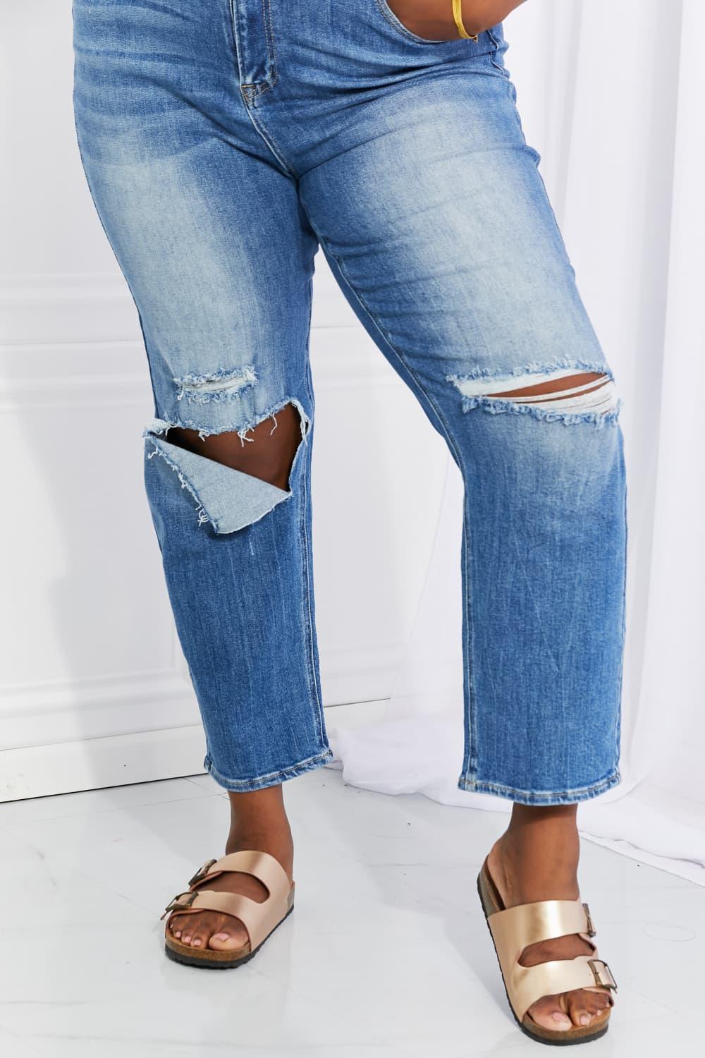 RISEN Full Size Emily High Rise Relaxed Jeans Carauana Store