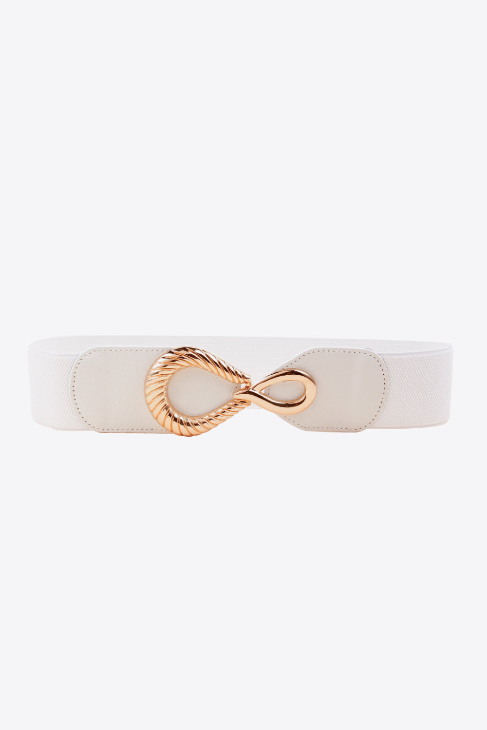 Ribbed Alloy Buckle Elastic Belt Carauana Store