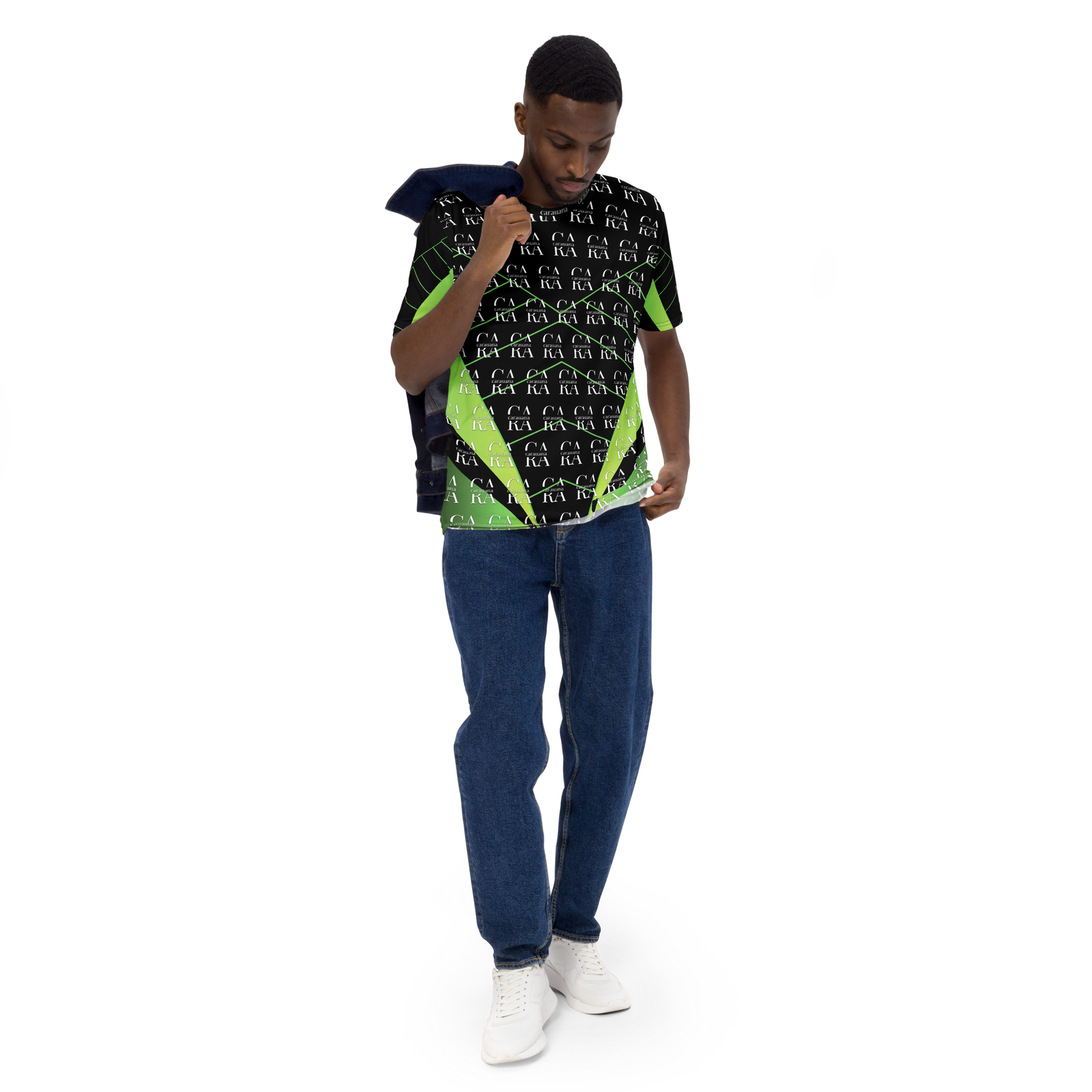 CaRaUaNa Men's t-shirt black Green Carauana Store