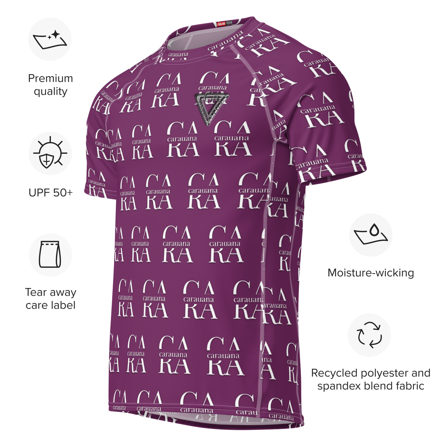 Original CaRaUaNa Rash Guard - Palatinate Purple Carauana Store