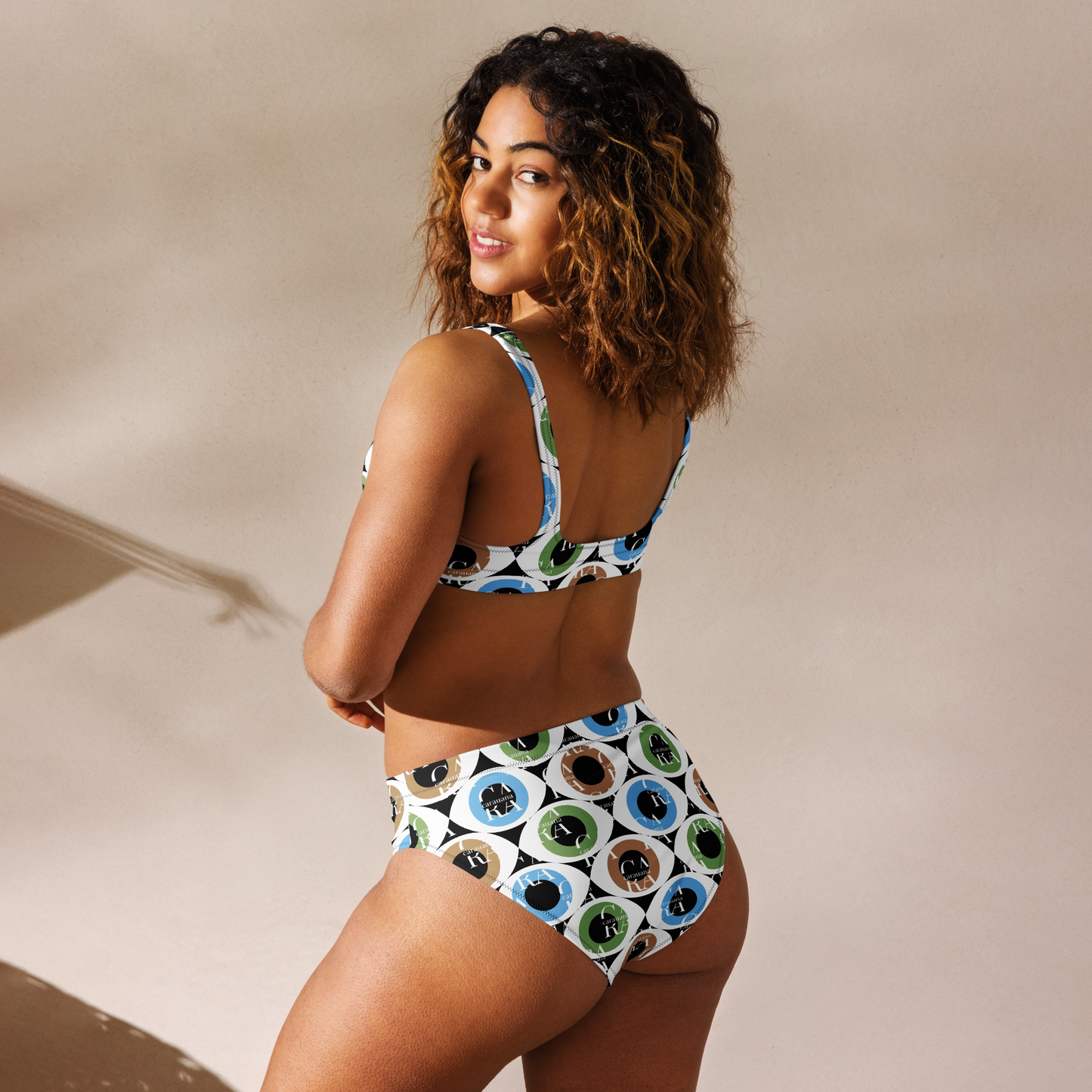Carauana high-waisted bikini Pattern Eye Carauana Store