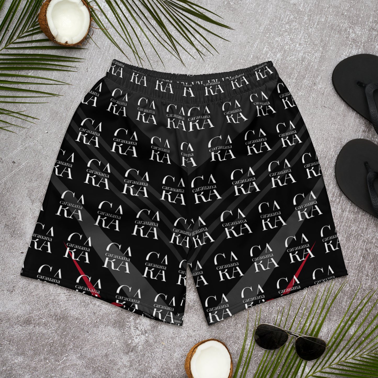 CaRaUaNa Athletic Shorts Unisex black Elegant Carauana Store