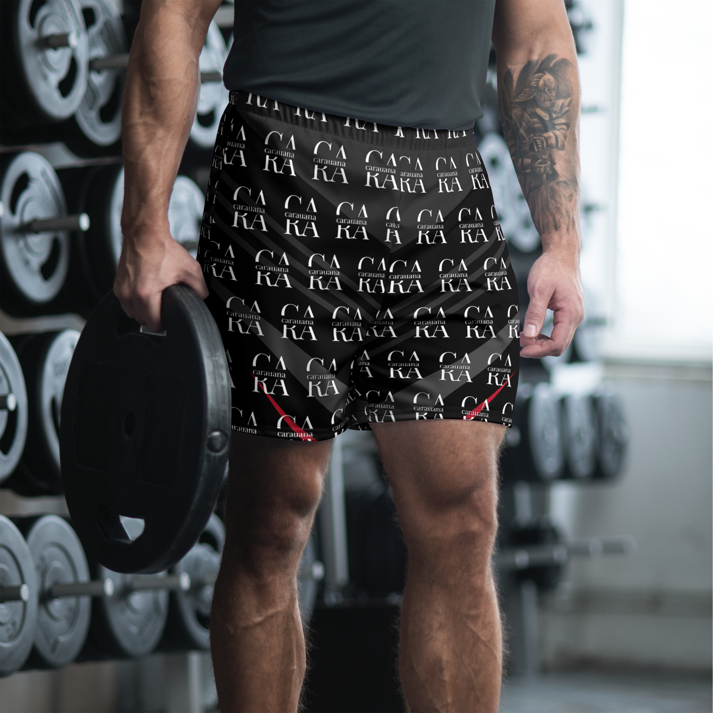 CaRaUaNa Athletic Shorts Unisex black Elegant Carauana Store