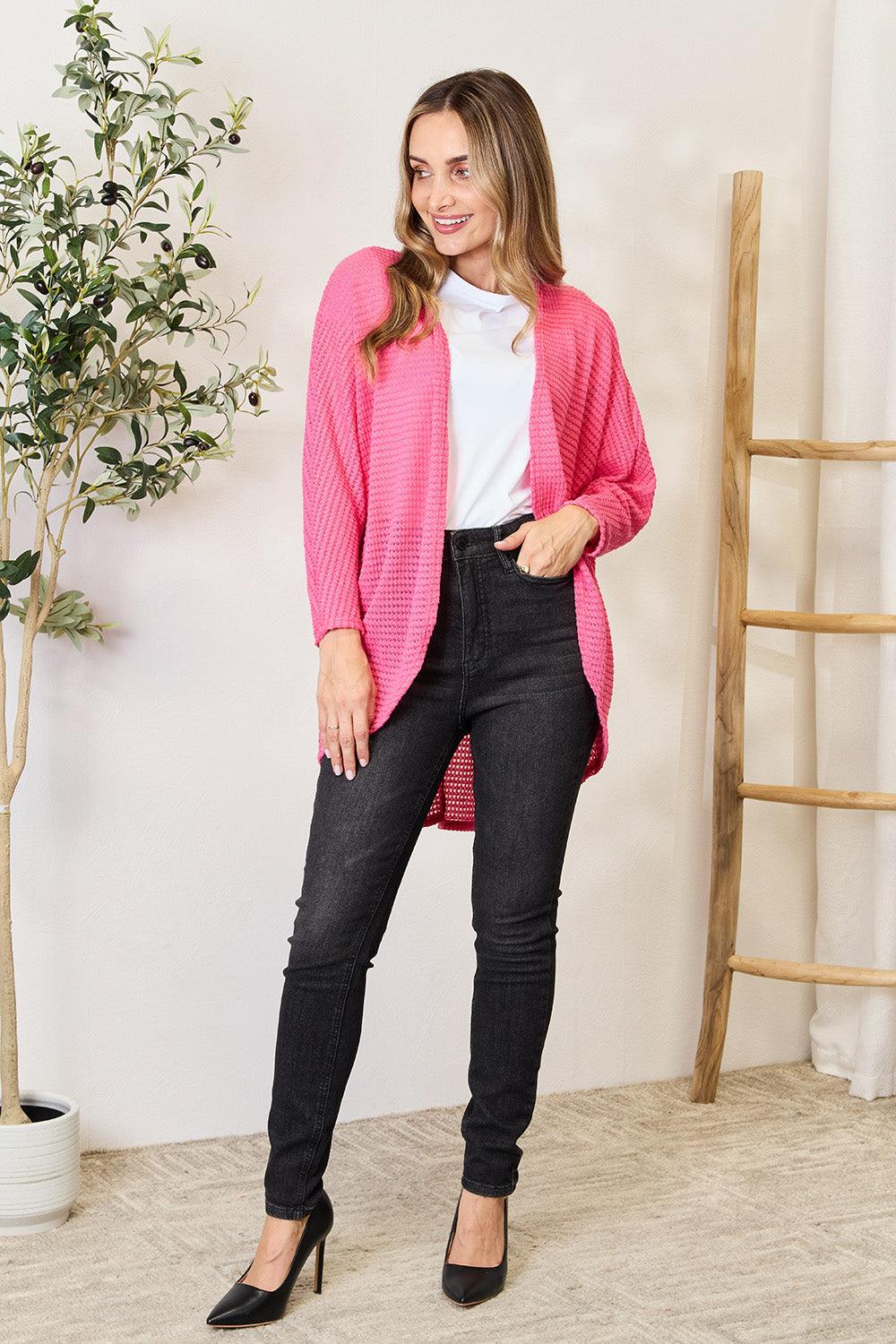 Heimish Full Size Open Front Long Sleeve Cardigan Carauana Store