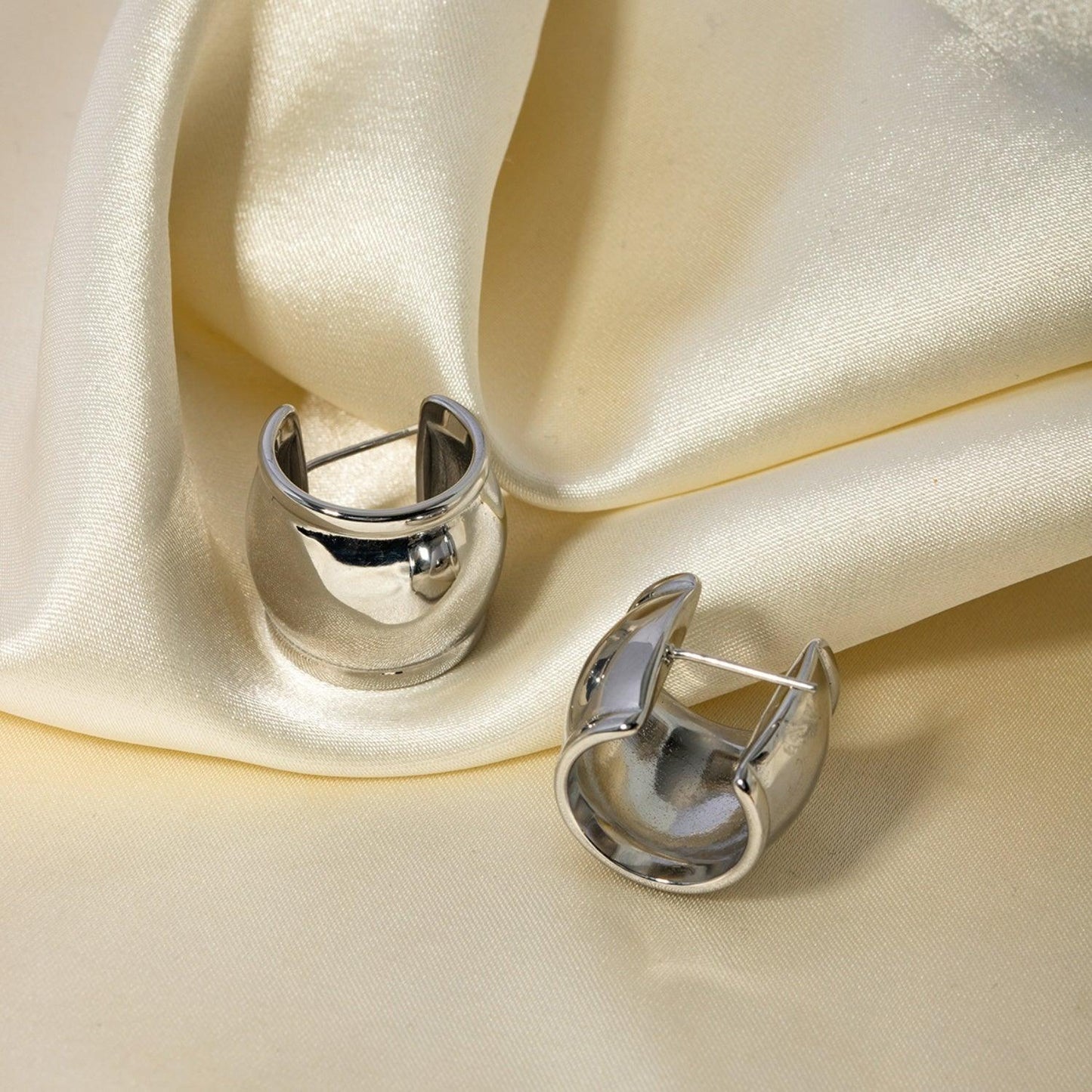 Stainless Steel C-Hoop Earrings Carauana Store
