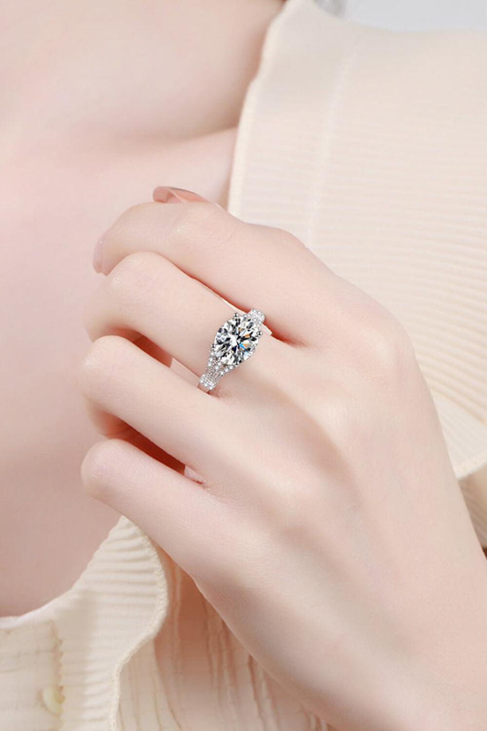 Unpredictable Day 3 Carat Moissanite Ring Carauana Store
