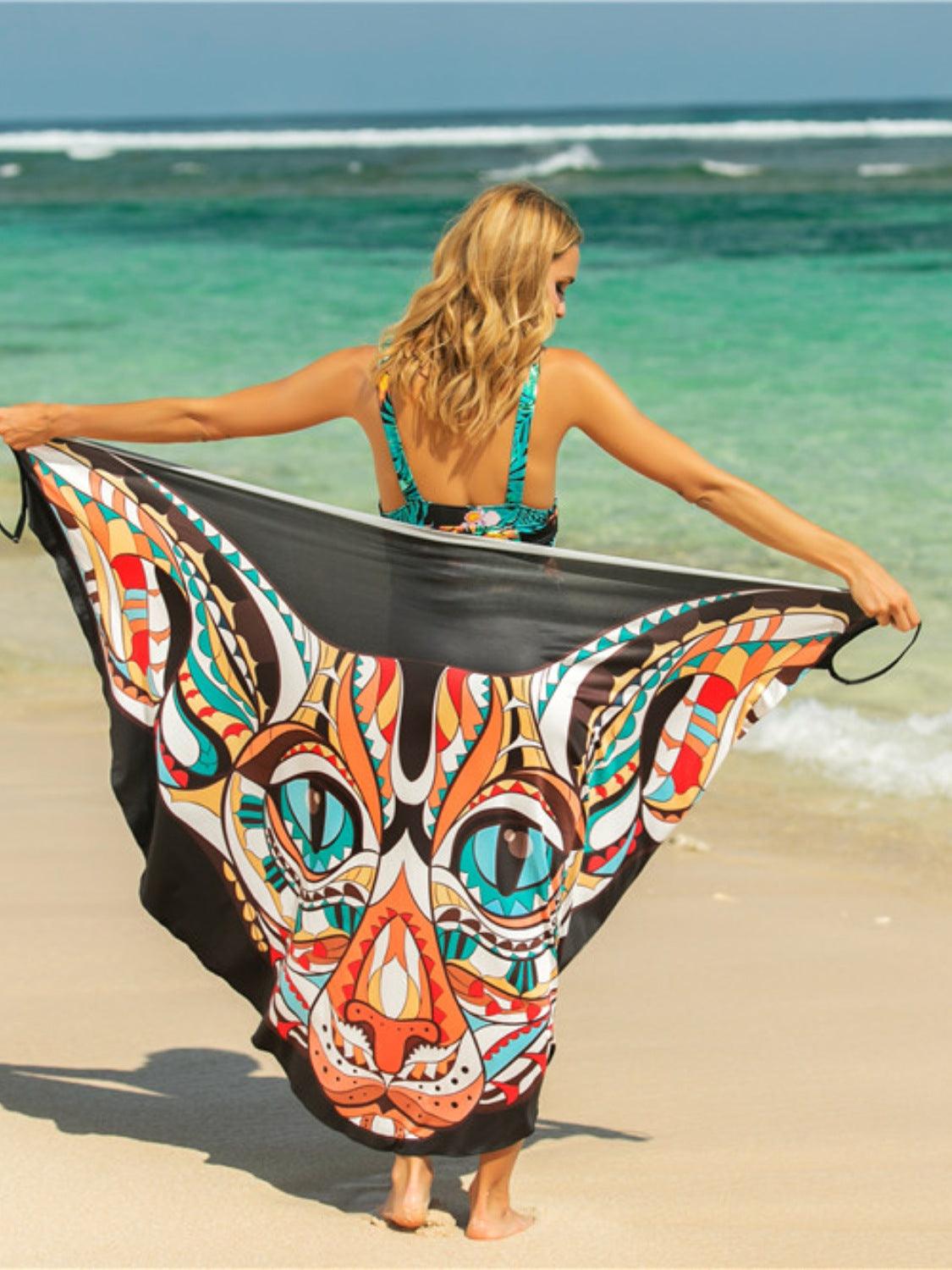 Printed Spaghetti Strap Cover Up Carauana Store