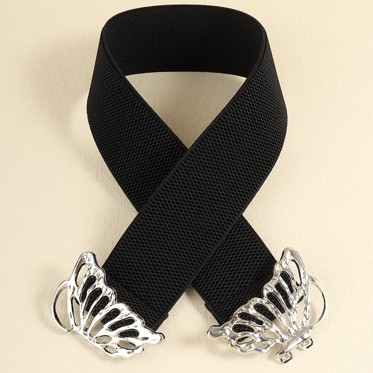 Butterfly Alloy Buckle Elastic Belt Carauana Store