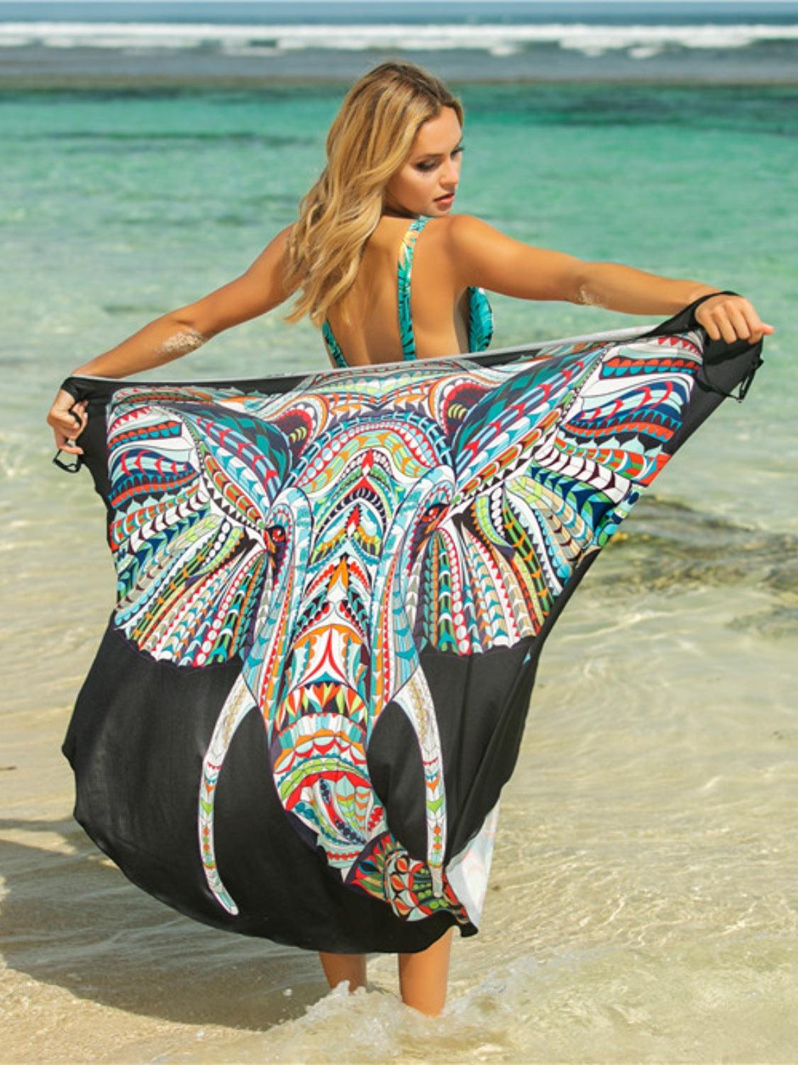 Printed Spaghetti Strap Cover Up Carauana Store