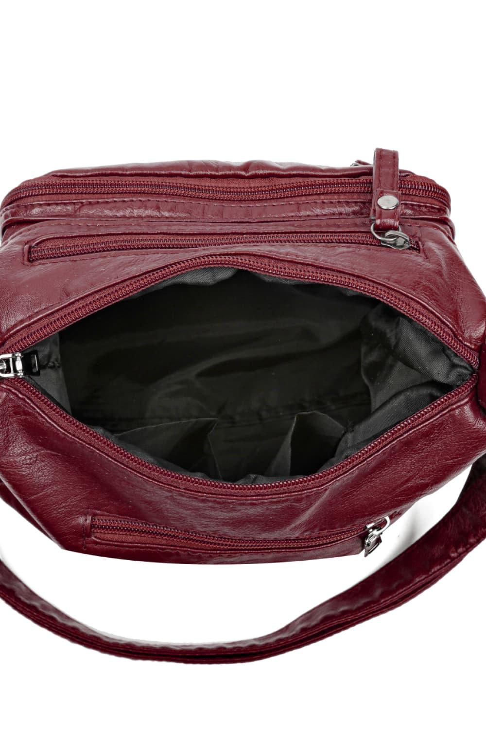 Multi-Pocket PU Leather Crossbody Bag Carauana Store