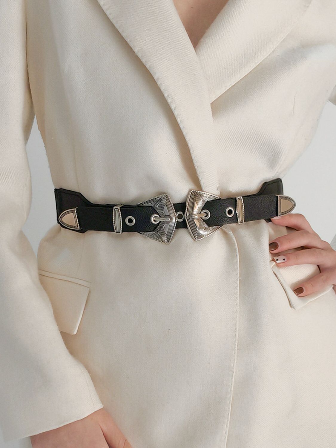 Double Buckle PU Leather Belt Carauana Store