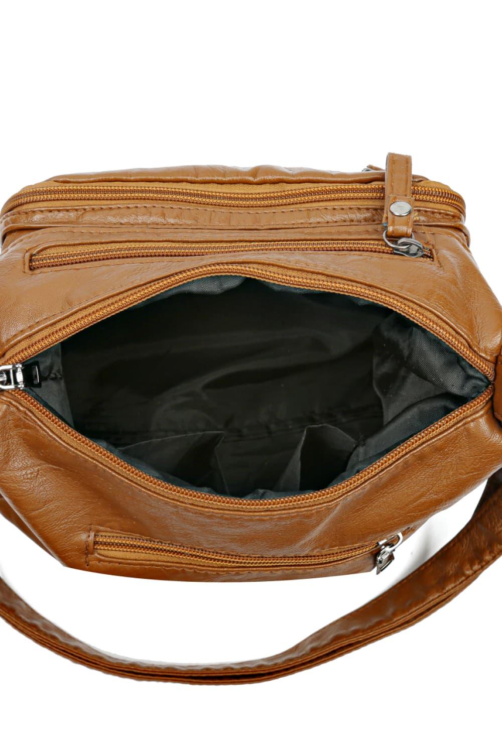 Multi-Pocket PU Leather Crossbody Bag Carauana Store