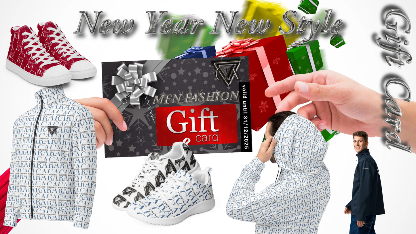 New Year Men's Fashion Gift Card – Modern Style for 2025 Carauana Store