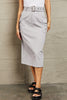 HYFVE Professional Poise Buckled Midi Skirt