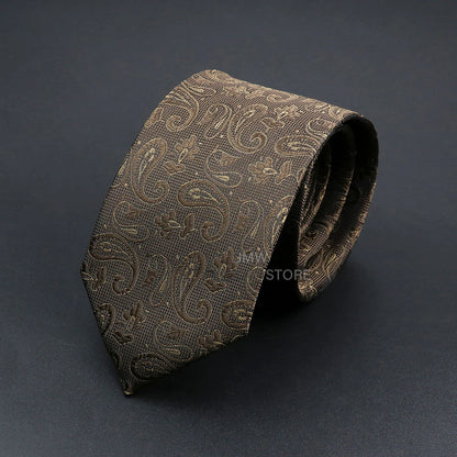 Patterned tie on a dark gray background