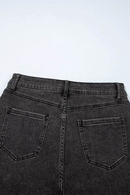 Raw Hem High Waist Denim Shorts Carauana Store