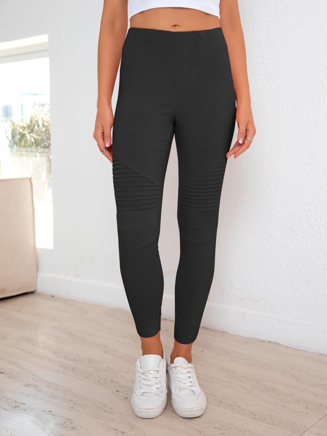 Ribbed Detail Leggings CaRaUaNa Fashion