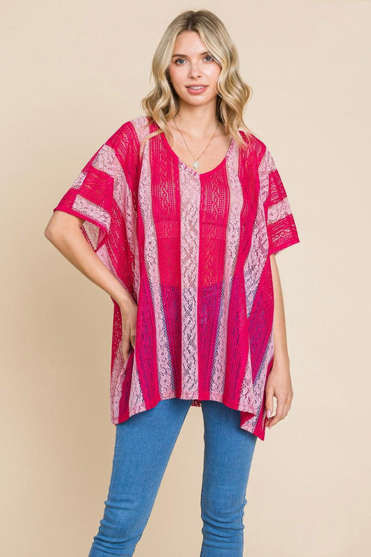 Cotton Bleu by Nu Label V Neck Drop Shoulder Oversize Top Carauana Store
