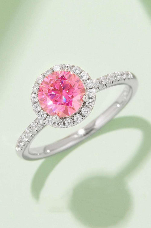 1 Carat Moissanite 925 Sterling Silver Halo Ring Carauana Store