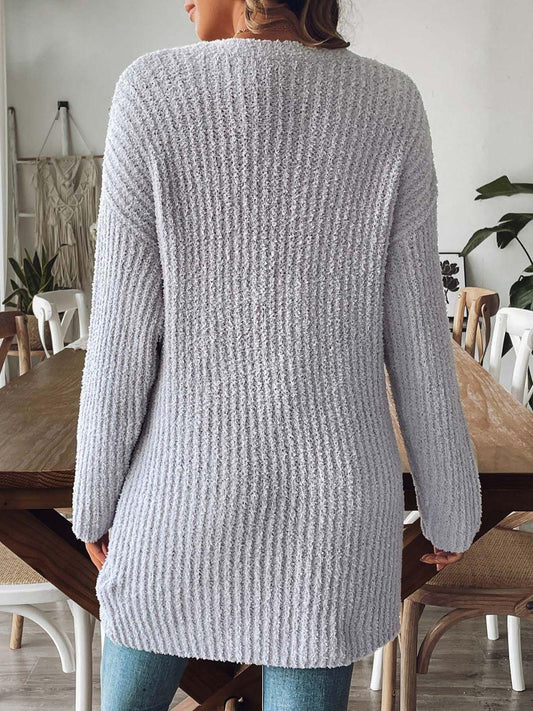 Open Front Long Sleeve Cardigan Carauana Store