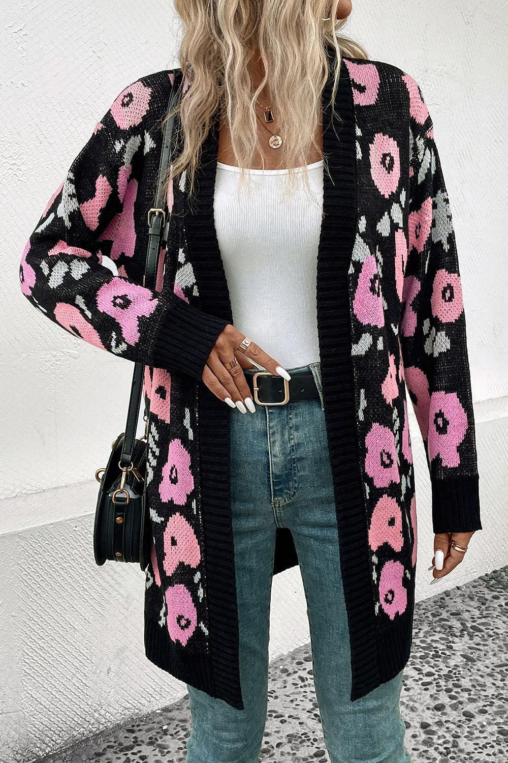 Perfee Open Front Longline Cardigan Carauana Store