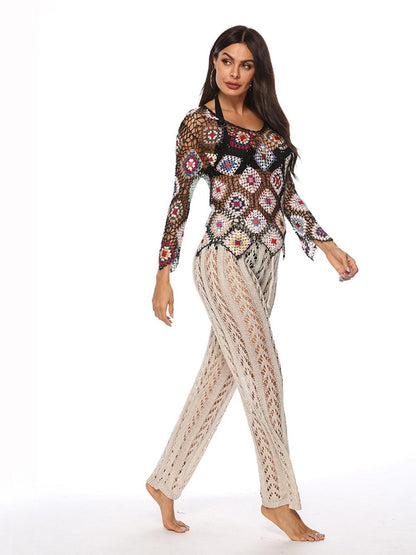 Cutout Drawstring High Waist Swim Pants Carauana Store