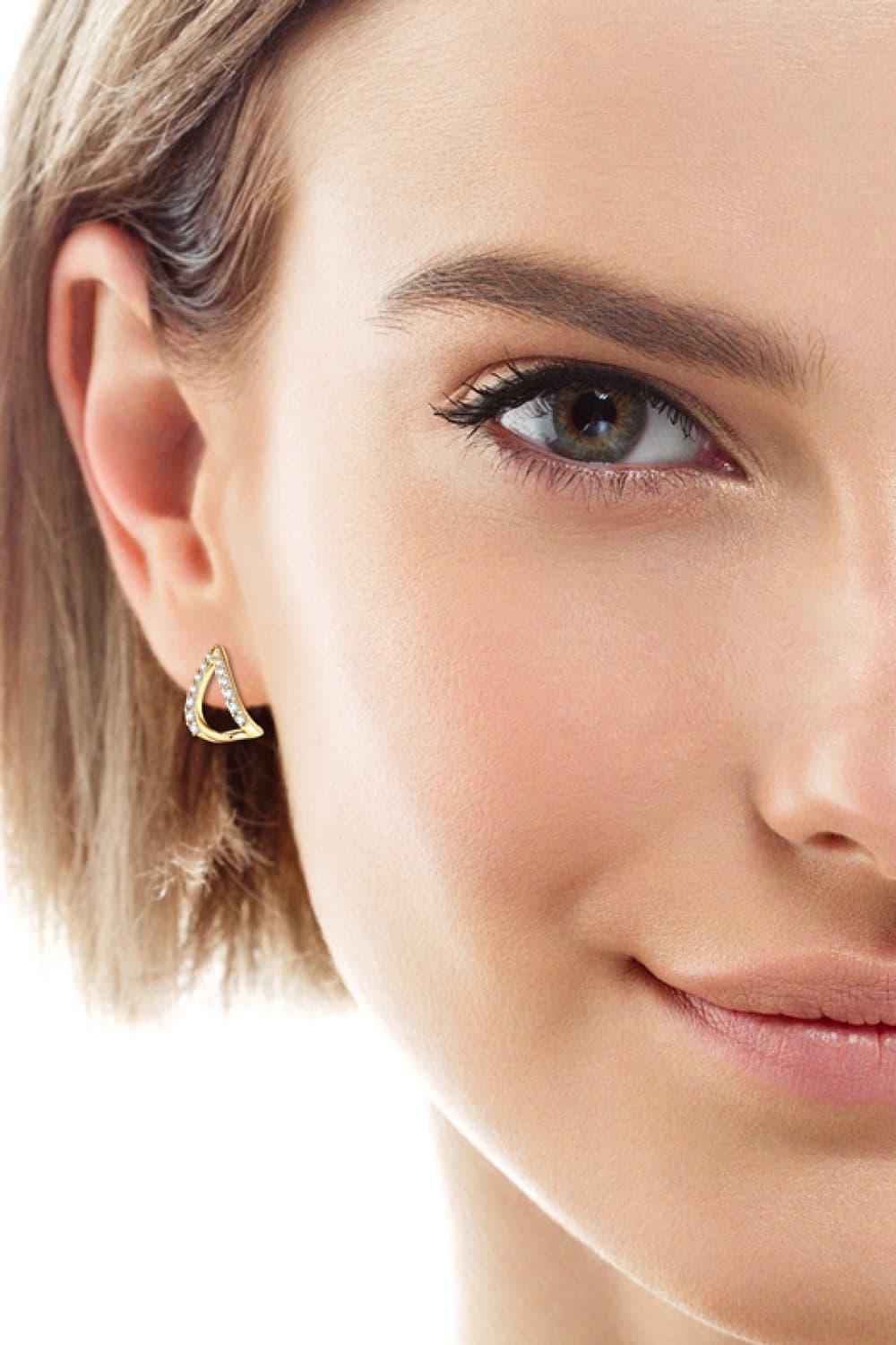 Moissanite Minimalist 925 Sterling Silver Earrings Carauana Store